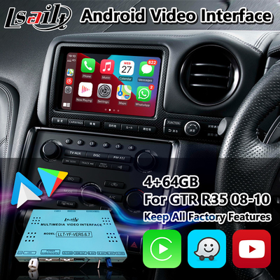 Videointerface van Lsailt de Draadloze Carplay Android voor Nissan GTR R35 GT-r JDM 2008-2010