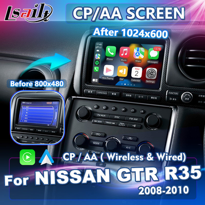 Lsailt 7 Duim het Draadloze van Carplay Android Autohd Scherm voor Nissan GTR R35 GT-r JDM 2008-2010