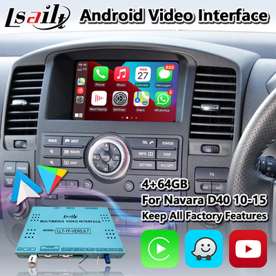 Van Nissan Navara D40 Android de Videointerface Van verschillende media met Draadloze Carplay door Lsailt