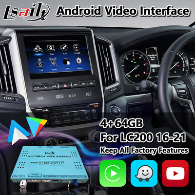 De Auto van Lsailtandroid Interface de Van verschillende media van Carplay voor 2019 Toyota Land Cruiser LC200