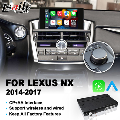 Android Auto Carplay Interface voor Lexus NX300h NX200t NX 300h 200t F Sport Knob Control 2014-2017