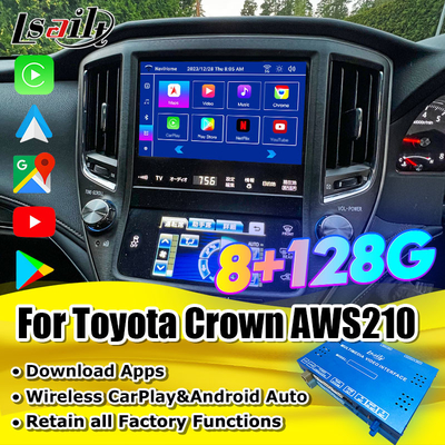 Lsailt Android CarPlay Interface voor Toyota Crown AWS210 GRS210 Athlete Majesta 2013-2017, Car Navigation Box