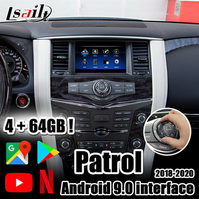 Lsailt 4G Android 9,0 de videointerface van CarPlay&amp;multimedia met YouTube, Netflix voor 2018-2021 Nissan Patrol