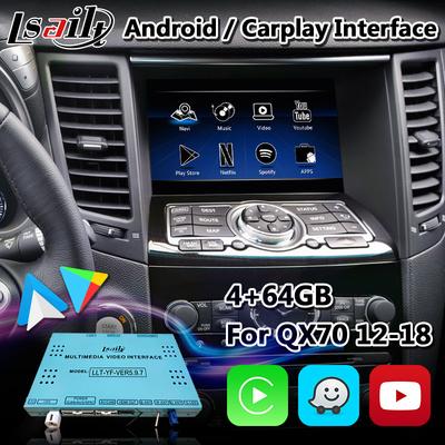 4 + 64GB Draadloze Android Auto Interface Android Carplay Voor Infiniti QX70 QX50 QX60 Q70