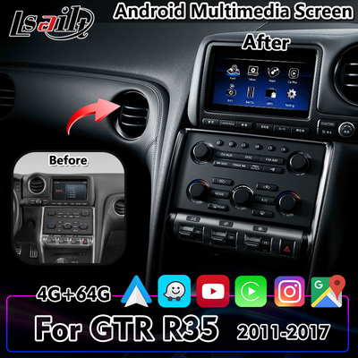 Lsailt 7 Inch Android Carplay Auto Multimedia Scherm Voor Nissan GTR R35 2011-2017