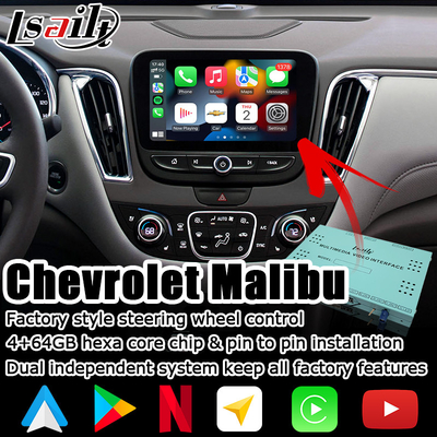 Autocarplay de Navigatiesysteem van Android voor de videointerface van Chevrolet Malibu