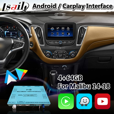 Van Chevrolet Malibu Android Carplay de Interface Van verschillende media met de Draadloze Auto UIT Navigatie HDMI van Android