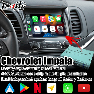 4+64GB Chevrolet-van de de Navigatiedoos van Impalaandroid van de de Spiegelverbinding de carplay androïde autonavigatie in real time