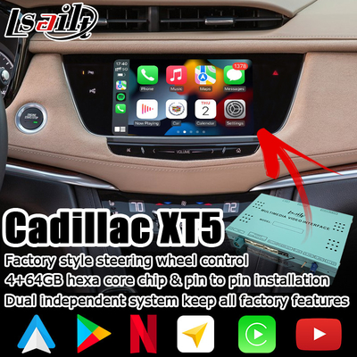 Van de de navigatiedoos van GPS de draadloze carplay Android auto videointerface voor de video van Cadillac XT5
