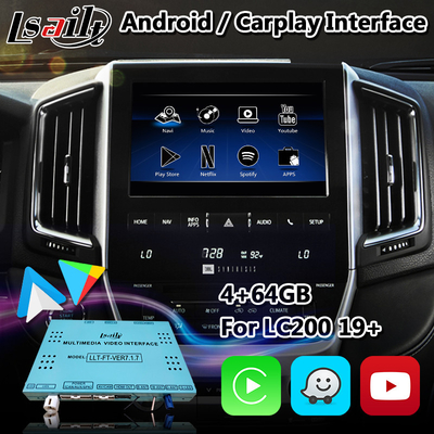 Lsailt Android-auto Multimedia Carplay-interface voor 2021 2022 Toyota Land Cruiser LC200