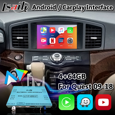 Android-de Videointerface Van verschillende media voor Nissan Quest E52 met Carplay Youtube NetFlix Yandex
