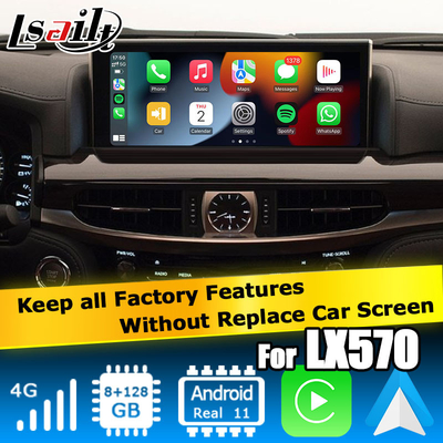 Lexus LX570 LX450d Android video-interface ondersteuning carplay Android auto Qualcomm 8+128GB Android 11