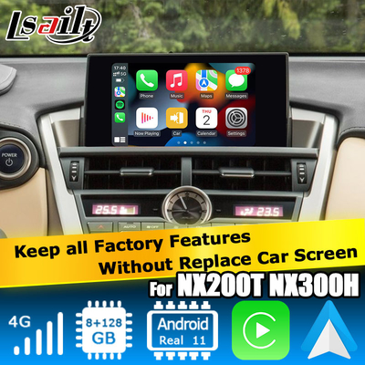 Lexus NX300h NX200 NX200t Android 11 video-interface met draadloze carplay Android auto