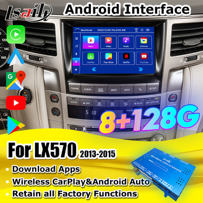 Lsailt CarPlay Android Interface Box voor Lexus LX LX570 LX460d 2013-2021 8+128G Inclusief NetFlix, YouTube