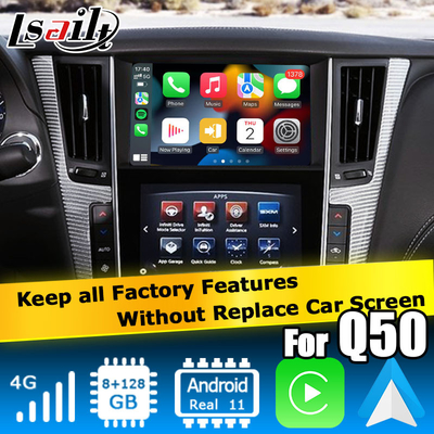 GPS carplay interface, 8+128GB Android 11 navigatiebox interface voor Infiniti Q50 / Q60