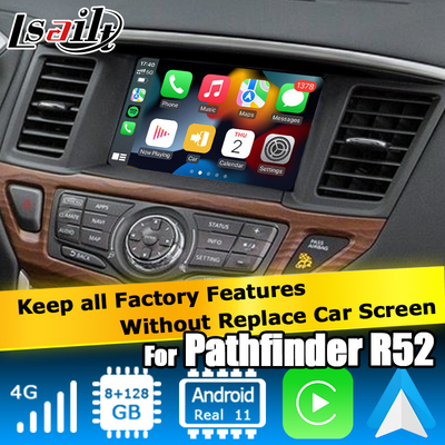 Nissan Pathfinder Andorid 11 Carplay Android auto navigatiesysteem Online navigatie Video spelen