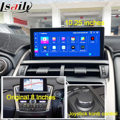 Lexus Android Scherm 8-Core Qualcomm Multimedia Display voor LEXUS NX200T NX300H 2014-2021 Ondersteuning Joystick Draaiknop Bediening, YouTube, Google Play, CarPlay