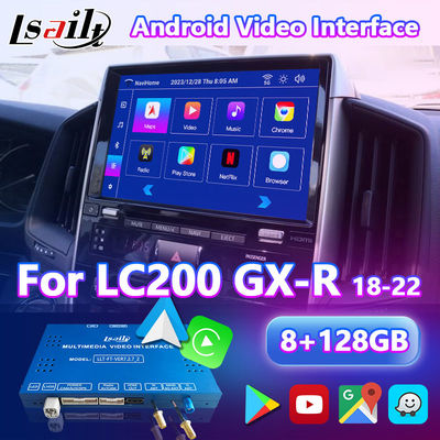 4+64GB de Videointerface van Android Carplay voor Toyota Land Cruiserlc200 lc-GT GXR 2018-2021 Aanraking 3