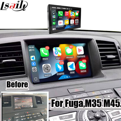 Lsailt 8 inch CarPlay-scherm voor Nissan Fuga (Y50) Infiniti 350GT 2005-2008 Android Auto, spiegelbeeld, HD Touch Display
