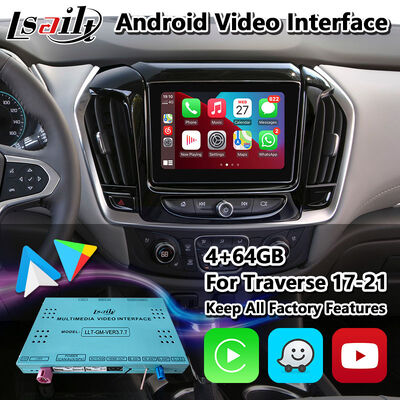 Chevrolet Traverse Android CarPlay Multimedia Interface met GPS Navigatie