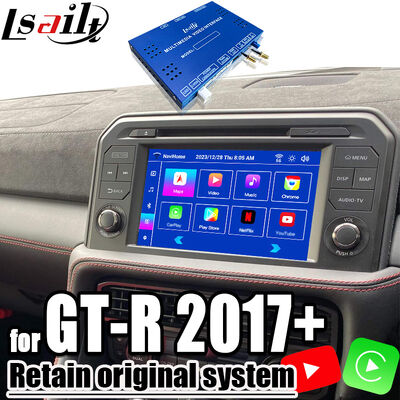 NISSAN multimedia-interface OEM Android-upgrade voor GT-R 2017 + geïntegreerde draadloze CarPlay, YouTube, NetFlix, Android Auto