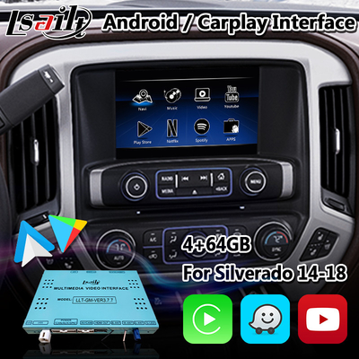 4+64GB van Android Carplay de Interface Van verschillende media voor Chevrolet Silverado Camaro met Android-Auto