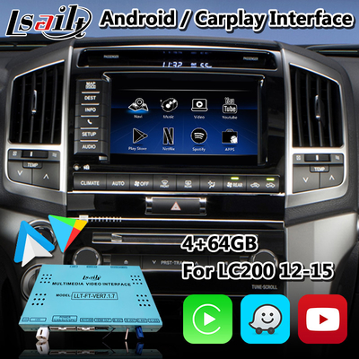 Lsailt Android Multimedia Video Interface voor Toyota Land Cruiser LC200 2013-2015 Met Android Auto Carplay