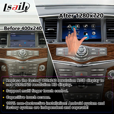 Lsailt Auto Multimedia Scherm voor Nissan Patrol Y62 2011-2017 Met Draadloze Android Auto Carplay