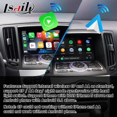 Draadloze carplay android auto voor Infiniti G37 G25 Q40 Q60 370GT skyline 08IT