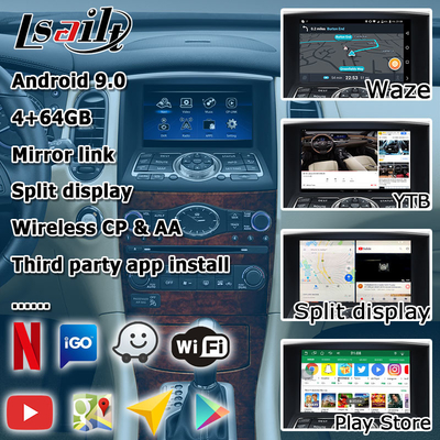 Infiniti QX50 EX EX35 EX25 EX37 Nissan skyline crossover Android HD scherm carplay android auto upgradew