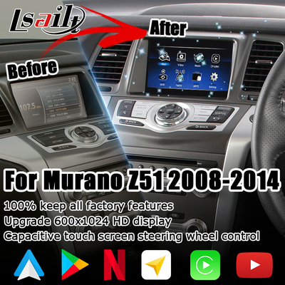 Nissan Murano Z51 Android HD-scherm upgrade Android auto carplay Youtube waze Netflix play