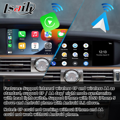 Draadloze carplay upgrade voor Lexus LS600h LS460 2012-2017 12 display android auto screen mirroring door Lsailt