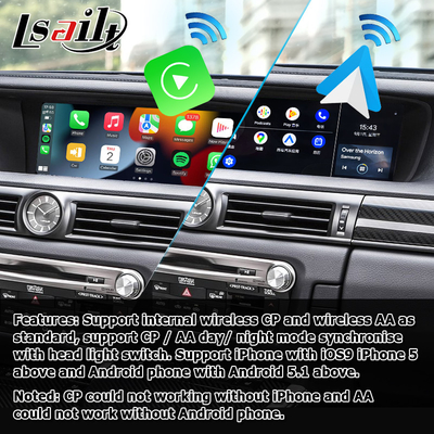 Draadloze carplay android auto interface voor Lexus GS450h GS350 GS200t door Lsailt