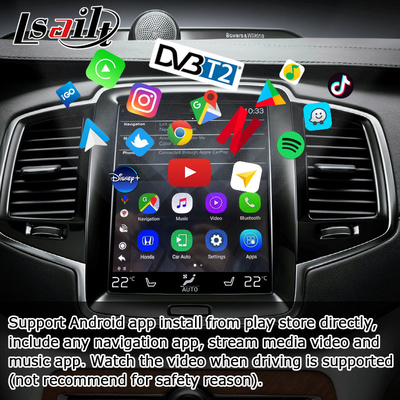 Van de de Interfaceverbetering van Android de Videodoos 4GB RAM For Volvo S60 S90 van Carplay AI
