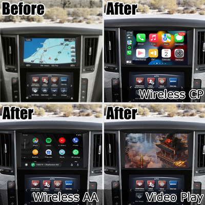 De projectiemedia van het Infinitiq50 Q60 draadloze carplay androïde autoscherm interface