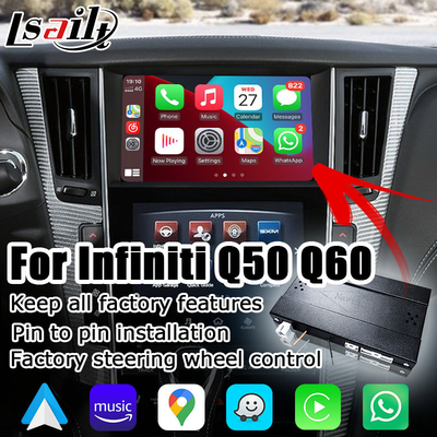 De projectiemedia van het Infinitiq50 Q60 draadloze carplay androïde autoscherm interface