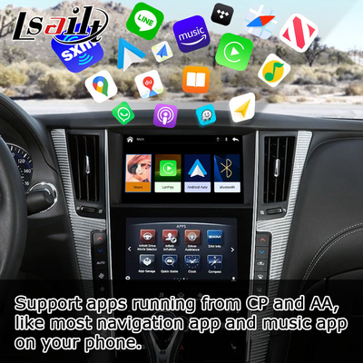 De projectiemedia van het Infinitiq50 Q60 draadloze carplay androïde autoscherm interface