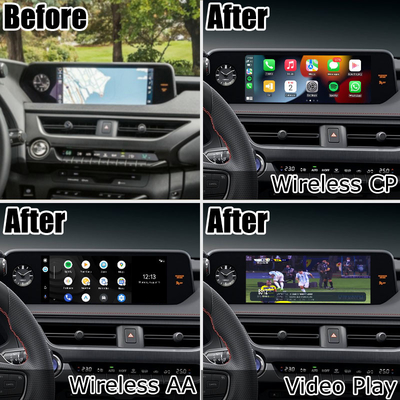 Het draadloze carplay androïde autoscherm die van Lexus UX200 UX350h multimedia weerspiegelen