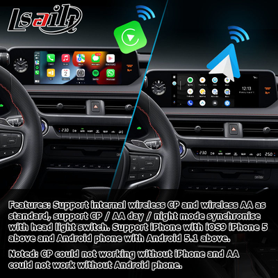 Het draadloze carplay androïde autoscherm die van Lexus UX200 UX350h multimedia weerspiegelen