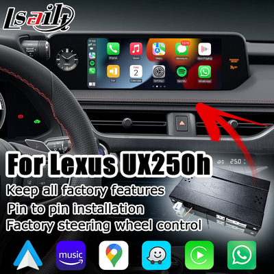 Het draadloze carplay androïde autoscherm die van Lexus UX200 UX350h multimedia weerspiegelen