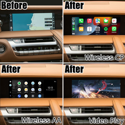 Zetten de draadloze androïde auto carplay media van Lexus LC LC500 LC500h het steunscherm het weerspiegelen om