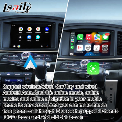 Het draadloze CarPlay-Autoscherm Van verschillende media voor Nissan Elgrand Patrol, Armada Infiniti QX met GPS-Navigatie, Android-Auto