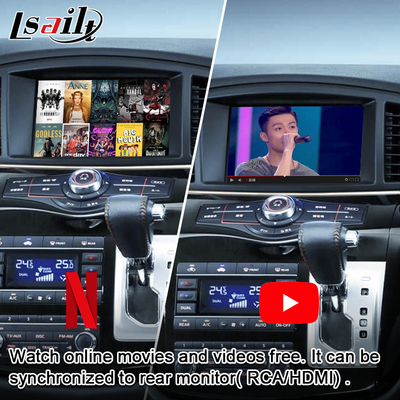 Het draadloze CarPlay-Autoscherm Van verschillende media voor Nissan Elgrand Patrol, Armada Infiniti QX met GPS-Navigatie, Android-Auto