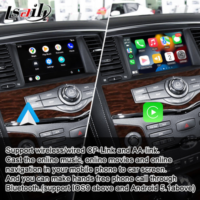 Van de Lsailtauto het Scherm Van verschillende media voor Patrouille Nissan Armada met Draadloze CarPlay, YouTube, Verbeteringsvertoning