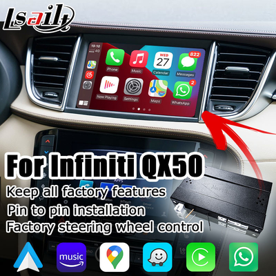 Draadloze Auto de media van Carplay Android doos voor OEM van Infiniti QX50 2018 verbetering