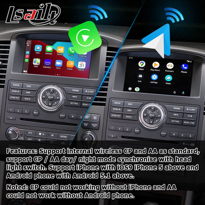 Het scherm draadloze carplay androïde autoverbetering van Nissan Pathfinder R51 IT06 HD