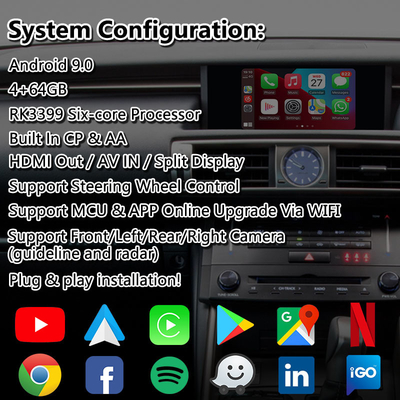 Lsailt Android Multimedia Interface voor Lexus IS 300h 250 350 200t 300 AWD F Sport XE30 2013-2016