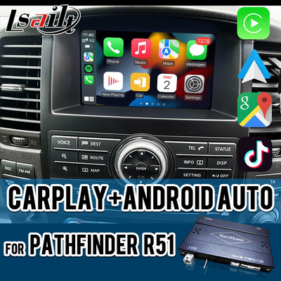 Draadloze CarPlay-interface voor Nissan Pathfinder R51 Navara D40 2013-2016 Android Auto, CarLife, Mirror Link