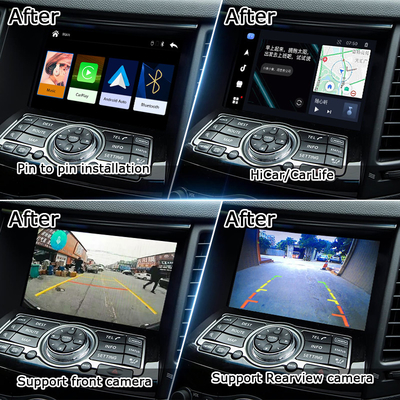 Lsailt CarPlay Interface voor Infiniti QX70 FX50 FX35 FX37 2011-2018 Android Auto Decoder, Pin to Pin Installatie