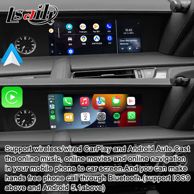Draadloze CarPlay-interface Android Auto GPS-navigatie voor Lexus LC500h 2017-huidige NX LX LS GS door Lsailt